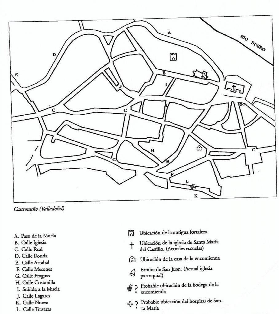 mapa antiguo castronuño